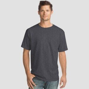 Hanes Men's Comfort Wash Short Sleeve T-Shirt 4-Pack, Charcoal Heather, Size L